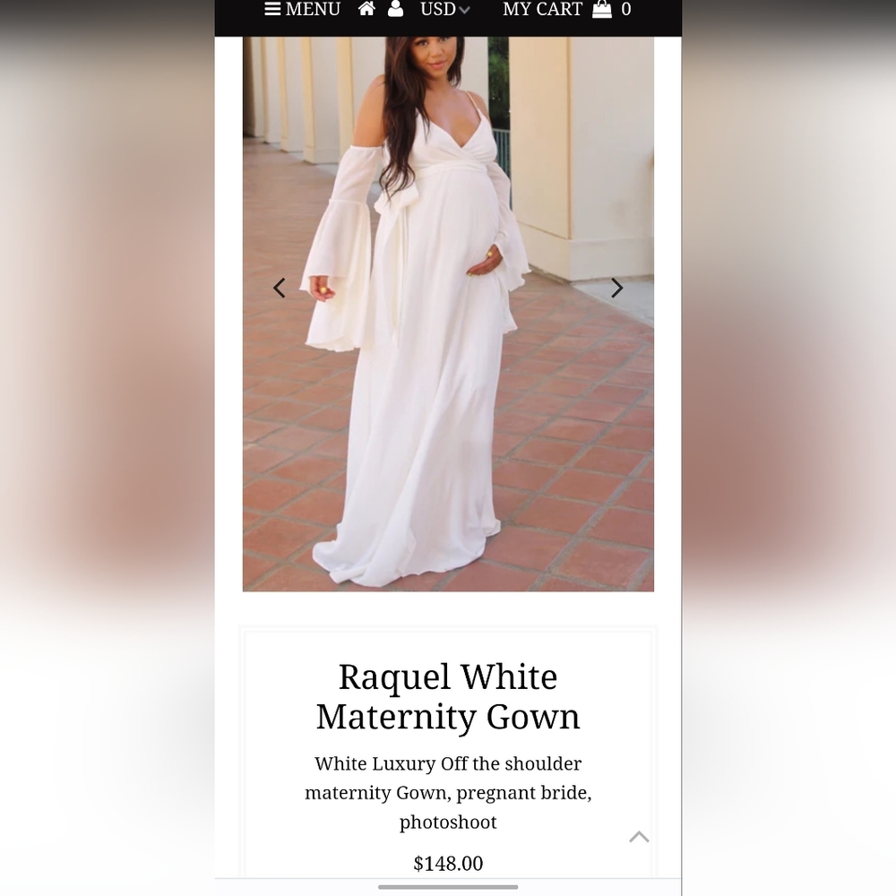 Chicbump.com maternity ivory gown